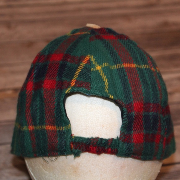 Plaid Stretch Back Hat Acrylic One-Size-Fits-All - Picture 2 of 6